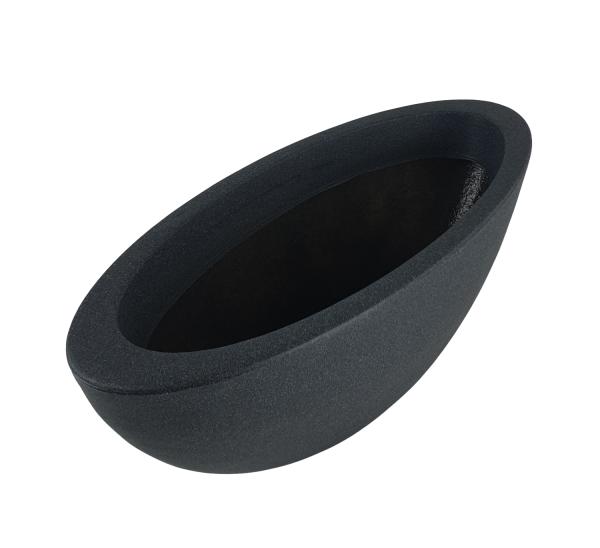 Pflanzschale oval anthrazit Kunststoff 52cm